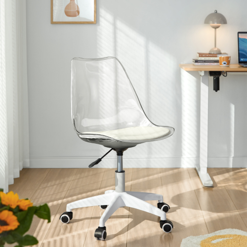 South shore annexe clear office chair with wheels sale